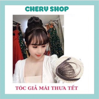 Tóc giả mái thưa 💄 FREESHIP 💄 mái thưa thắt bính 2 kẹp bấm