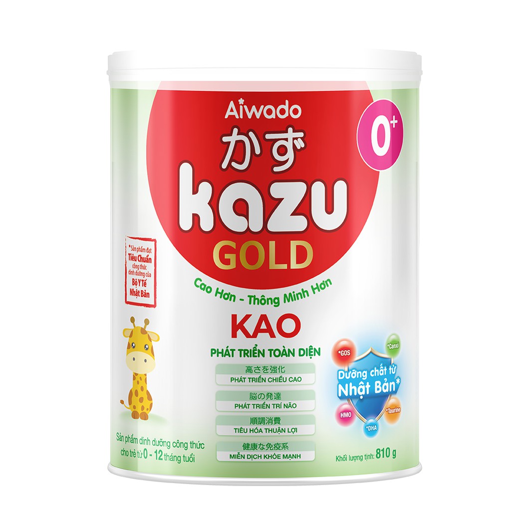 Sữa bột Aiwado KAZU KAO GOLD 0+ 810g