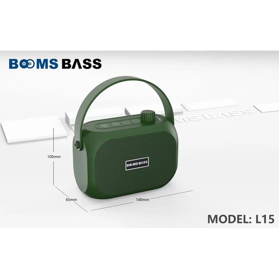 [Lỗi 1 Đổi 1] Loa BOOMS BASS L15 Không dây, Âm Thanh Như Video, Hỗ trợ thẻ nhớ,USB, Jack 3.5mm