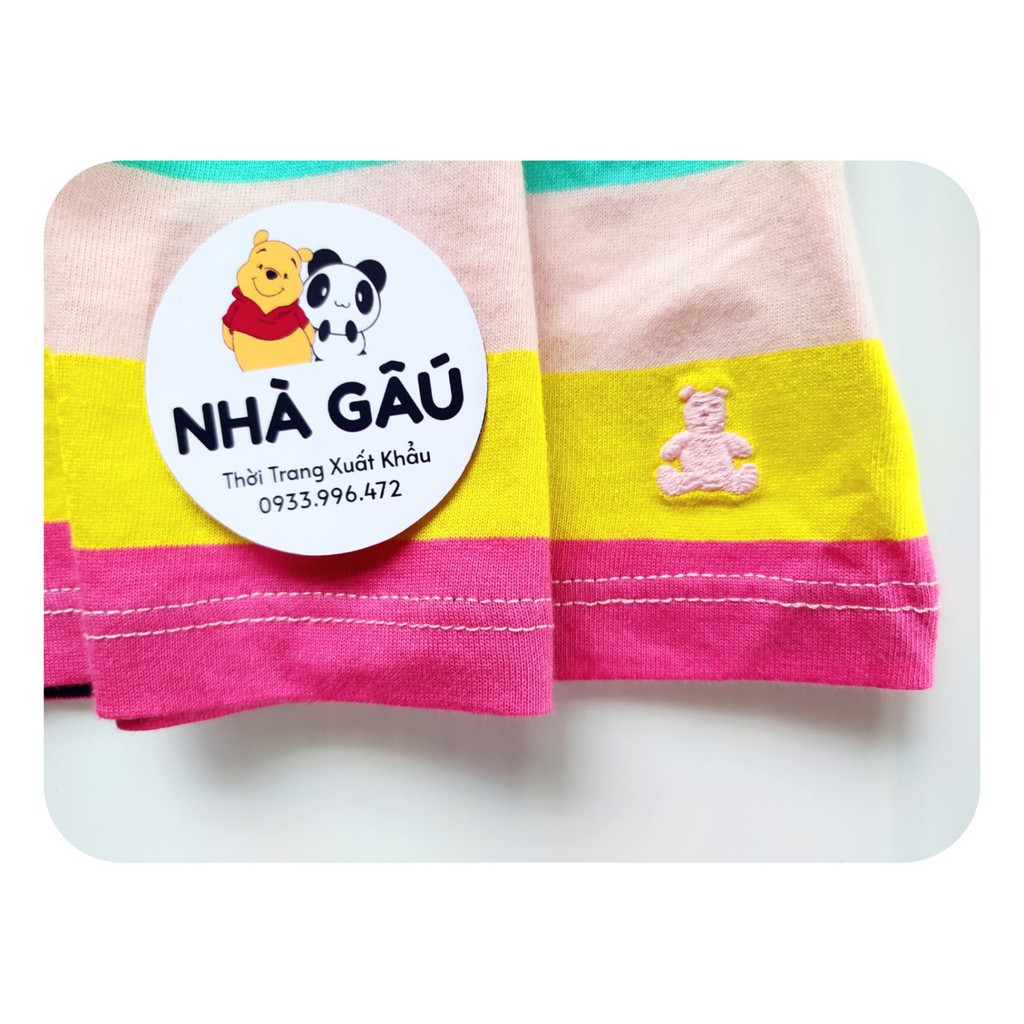 Đầm sọc ngang nhiều màu cho bé Horizontal stripes of many colors 3Y NG0433