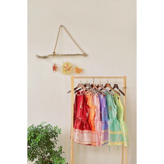 Sumire Store SET Áo yếm xòe organza Hoa Niên Ca BÉ - Xanh cốm