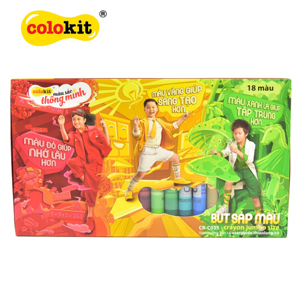 [Mã BMINCU50 giảm 50K đơn 250K] Bút sáp màu Thiên Long colokit CR-C035