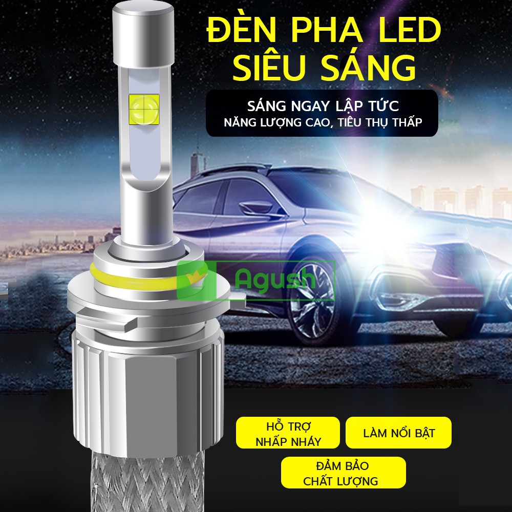 Đèn pha led ô tô xe hơi xe tải Cree Led XHP50 1 cặp chân H4 siêu sáng gấp 3 lần trợ sáng 50% tản nhiệt nhôm chống nước