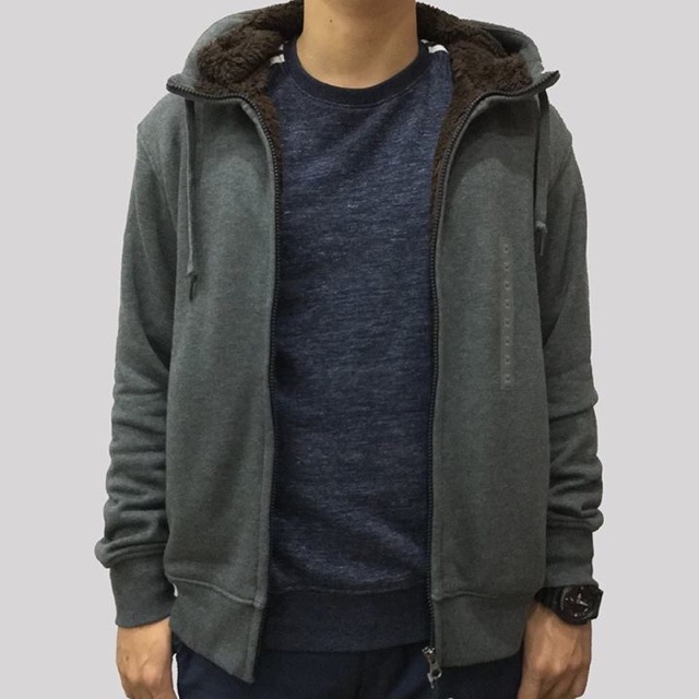 Áo nỉ lót lông cừu nam Uniqlo
