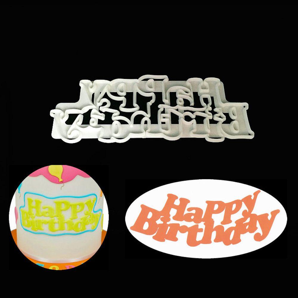 Khuôn Dập Nổi Chữ Happy Birthday Trang Trí Bánh Kem