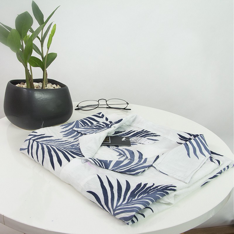 [Mã FAMAYMA2 giảm 10K đơn 50K] Áo Đũi Sơ Mi Lụa SUTOMAN Có Cổ Mềm Mịn Mặc Nhóm Đi Biển LINEN Hoa Lá AD50 | BigBuy360 - bigbuy360.vn