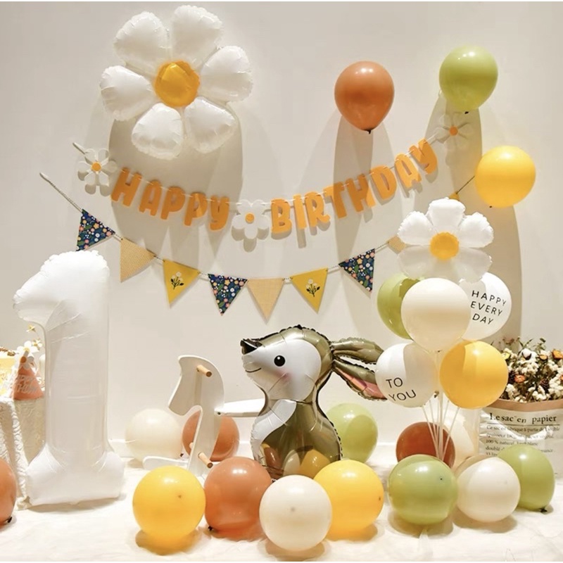 Set Phụ Kiện Trang Trí Sinh Nhật Đầy Đủ Cho Bé Trai Bé Gái Bao Gồm Bơm Và Băng Dính (Tặng 1 Mũ Giấy Bất Kỳ)
