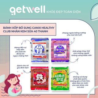 BÁNH XỐP BỔ SUNG CANXI HEALTHY CLUB NHÂN KEM SỮA 40 THANH
