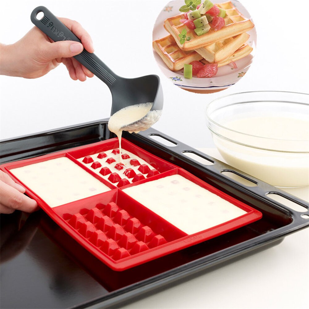 Khuôn Nướng Bánh Waffle ANAEAT Không Dính Chất Liệu Silicon