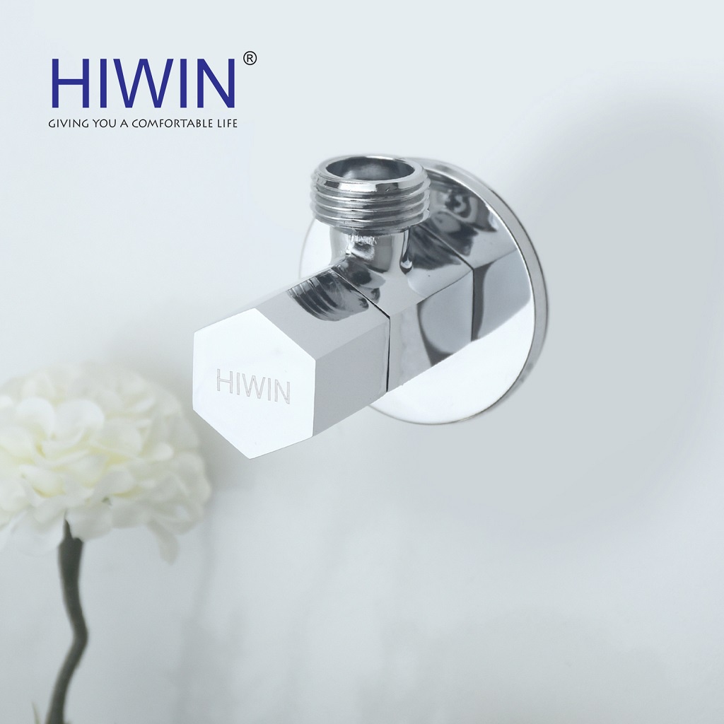 Van T chia nước vòi sen vòi xịt, van giảm áp lực nước chất liệu đồng mặt gương HIWIN JF-3061