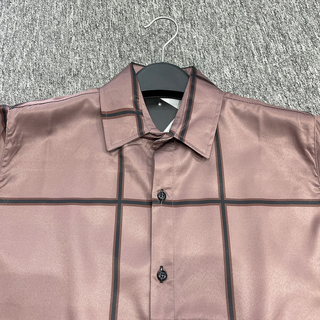 Áo sơ mi nam nữ tay dài Caro thời trang form Body chất lụa không nhăn D41 | BigBuy360 - bigbuy360.vn