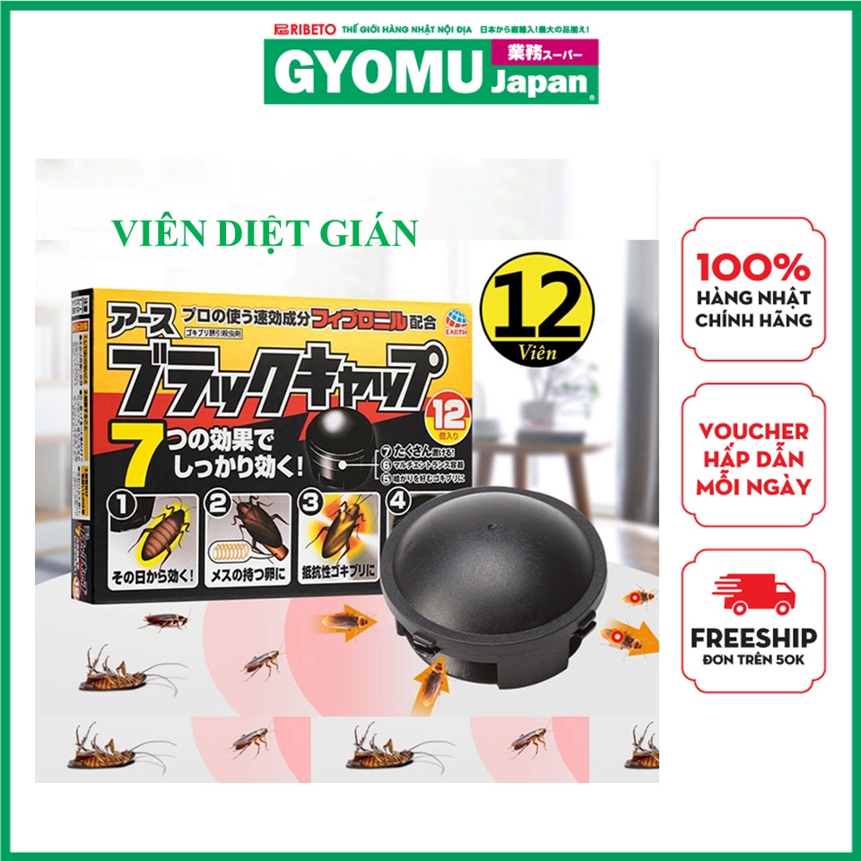 Viên diệt gián Nhật Bản (Hộp 12 viên)