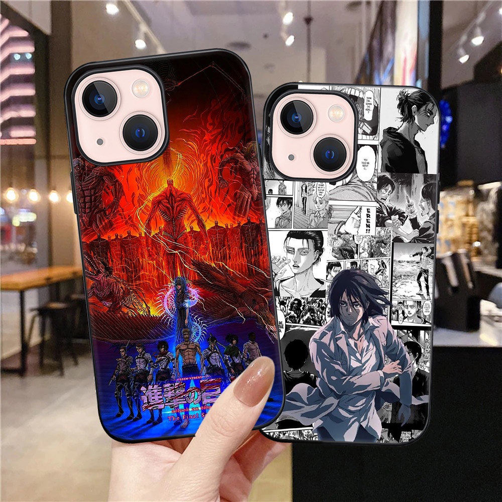 Ốp điện thoại mềm họa tiết hoạt hình Attack On Titan dành cho iPhone 13 Pro Max 11 12 7 8 Plus
