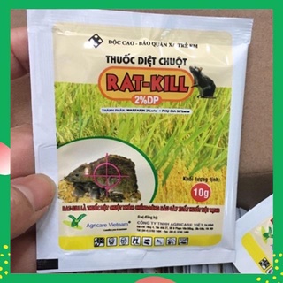 Thuốc trừ chuột , thuốc diệt chuột rat -kill 2% dp gói 10gr vtnn nhất việt