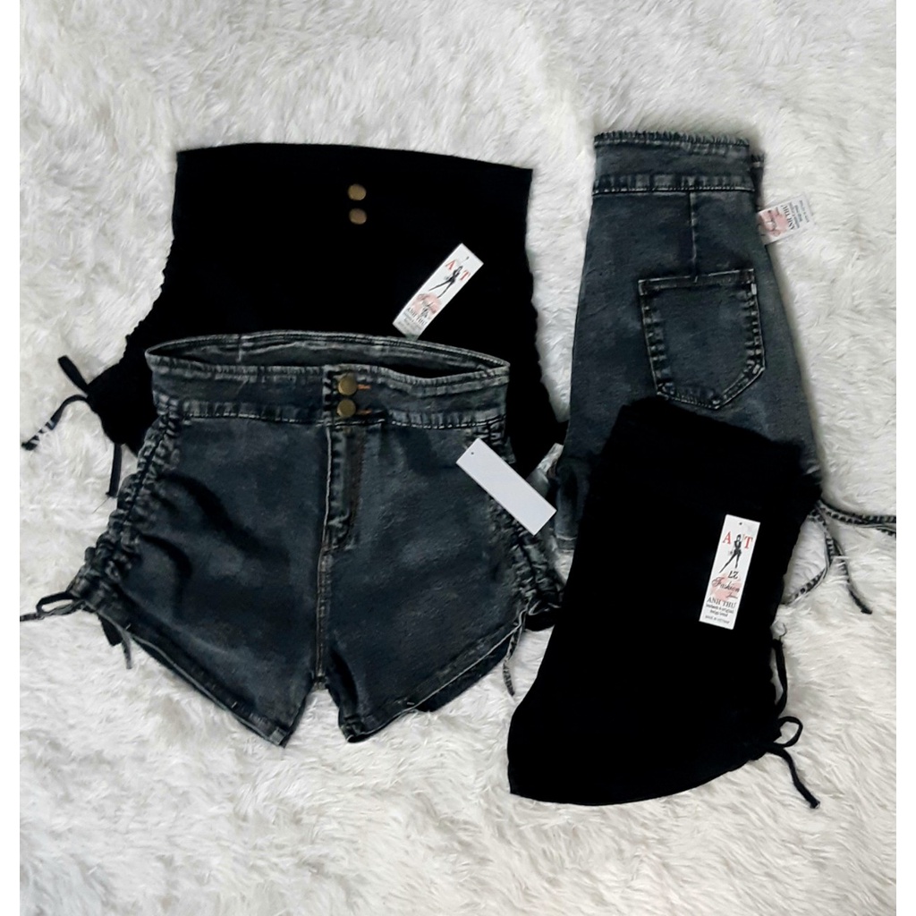QUẦN SHORT JEAN RÚT DÂY HAI BÊN SIÊU KUTE, QUẦN ĐÙI NỮ