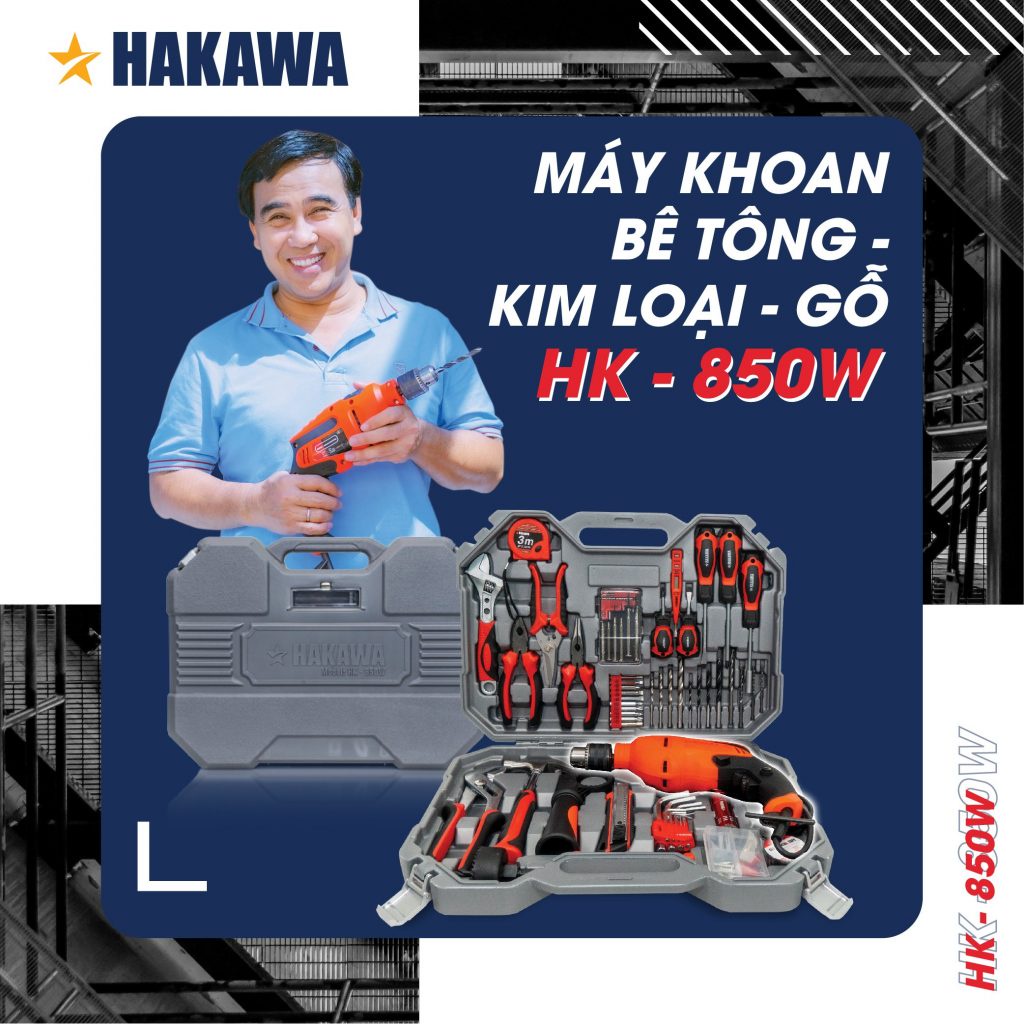 Bộ máy khoan gia đình HAKAWA - HK-850 - Bảo hành 2 năm chính hãng