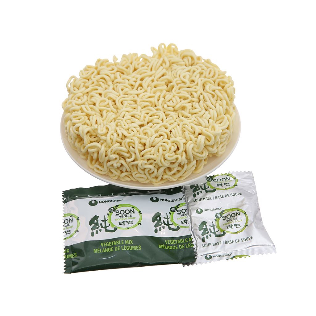 Lốc 5 gói mì chay Hàn Quốc Nongshim Soon Veggie Ramyun 112g *5