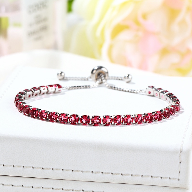 Set 4 vòng tay đính đá sang trọng có thể điều chỉnh kích thước phong cách Hàn Quốc dành cho nam và nữ