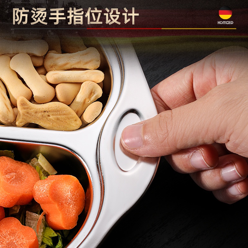 Khay đựng thức ăn bằng thép không gỉ 304 kiểu dáng hoạt hình tùy chọn xinh xắn dành cho bé