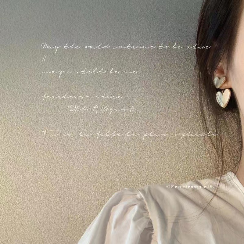 iF YOU Đôi Bông Tai Hình Giọt Nước Màu Trắng Thanh Lịch Dành Cho Nữ