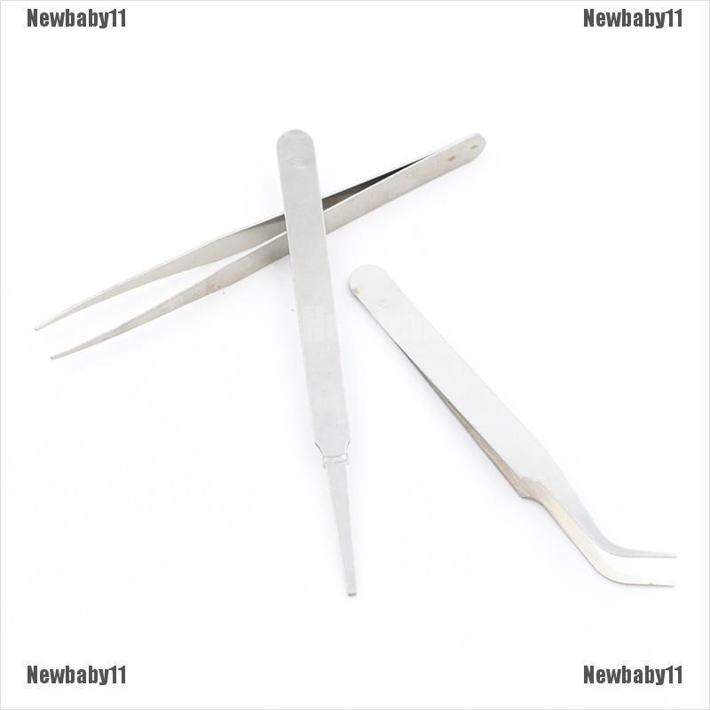 Set 3 Nhíp Sửa Chữa Bằng Thép Không Gỉ