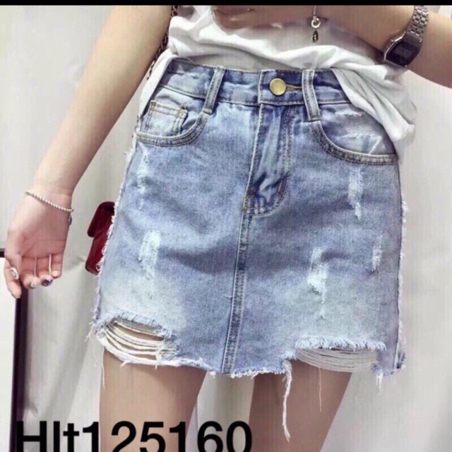 Quần giả váy jean rách | BigBuy360 - bigbuy360.vn
