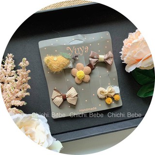Set kẹp tóc handmade cho bé gái T019