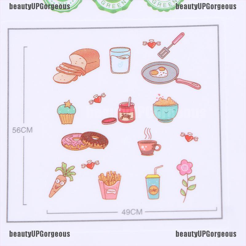 Miếng dán tường bằng Vinyl tự dính họa tiết thức ăn có thể tháo gỡ trang trí nhà bếp