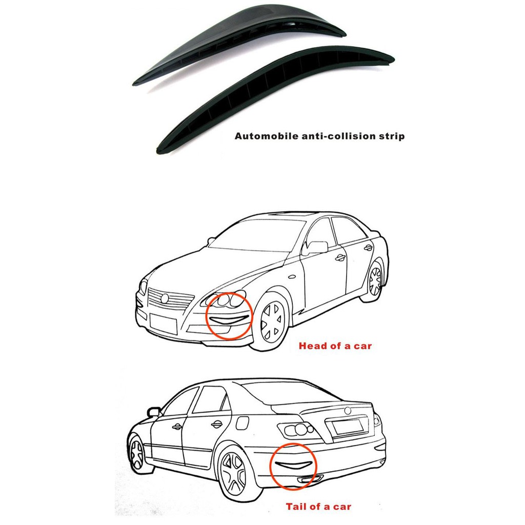 Bộ ốp cao su chống trầy cản trước sau xe ô tô