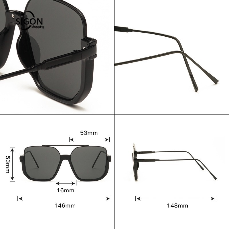 Kính Mát Gọng Lớn Chống Tia Cực Tím Thời Trang Cho Cả Nam Và Nữ
