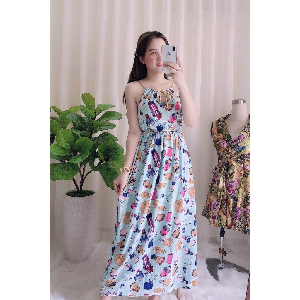 ❤️ MẪU MỚI - GIÁ SỈ ❤️ Đầm Maxi Hai Dây Hở Lưng Xẻ, VÁY 2 dây THẮT NƠ CỔ đi biển DẠ HỘI DỰ TIỆT, ĐỒ BỘ MĂC NHÀ | BigBuy360 - bigbuy360.vn