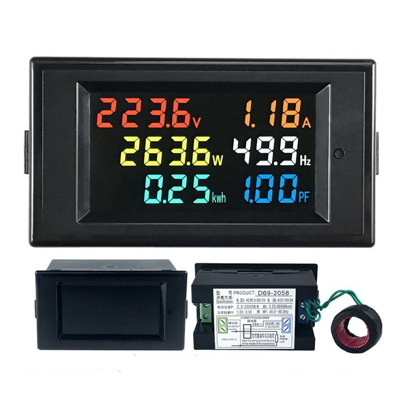 Máy Đo Tần Số Năng Lượng Điện Lcd Kỹ Thuật Số D69-2058