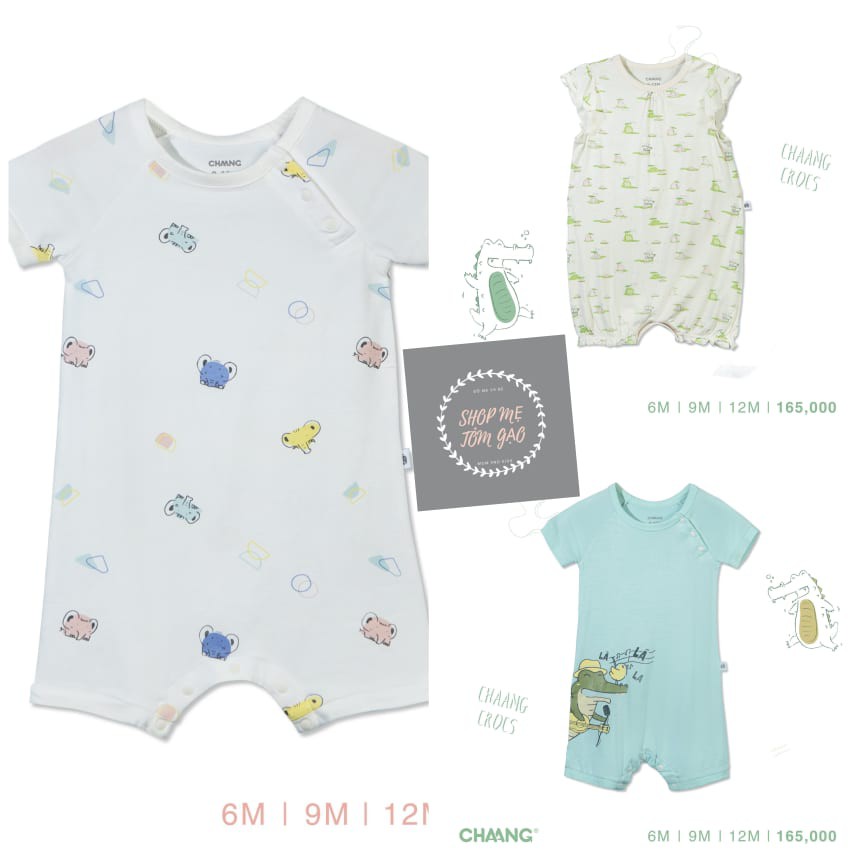 CHAANG Body Cài Chéo Chất Liệu Cotton Thoáng Mát cho bé từ 3-12 tháng