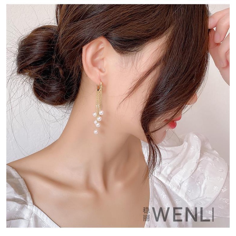 Bông Tai Đính Ngọc Trai Và Dây Tua Rua Thời Trang Mới 2022