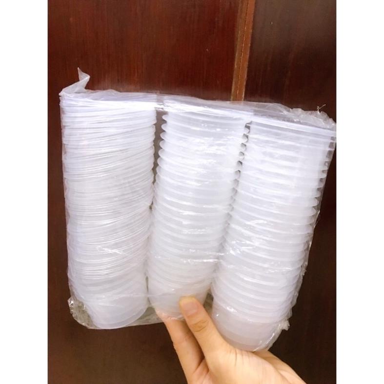 Set 50 hộp bánh plan - hộp rau câu kèm nắp  - NHỰA AN SƯƠNG