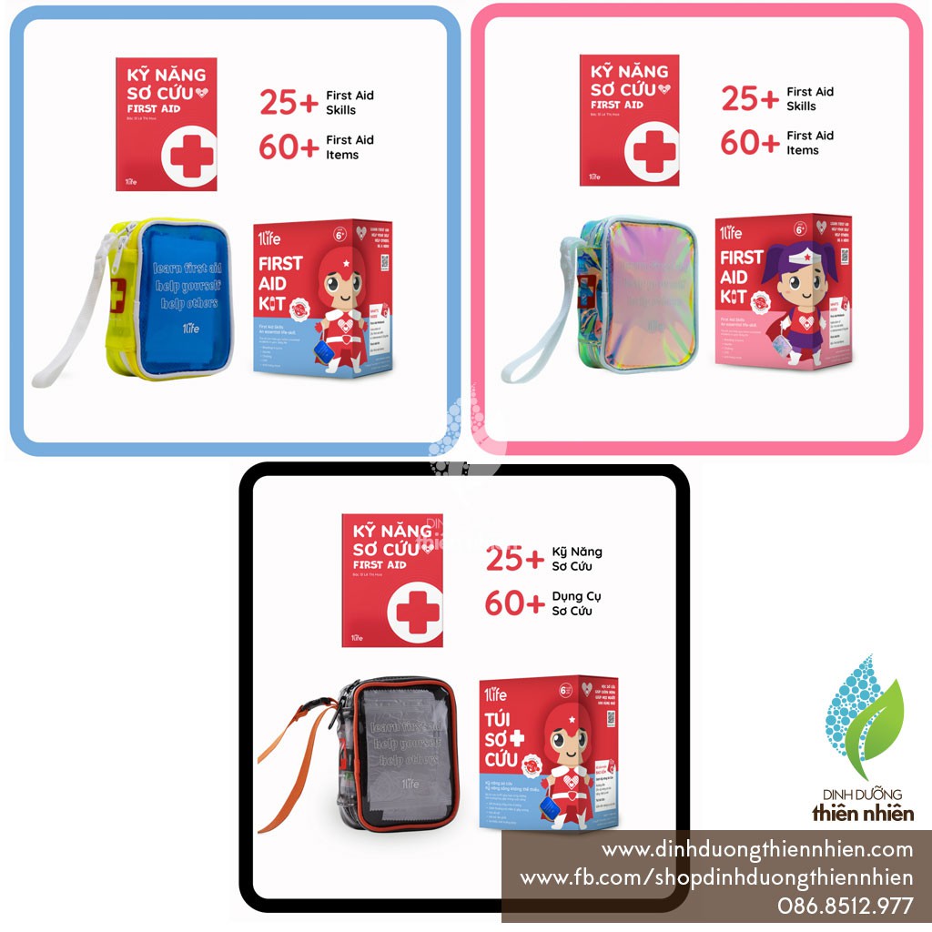 Túi Sơ Cứu Hero First Aid Kit 1Life, Kèm Sách Kỹ Năng Sơ Cứu