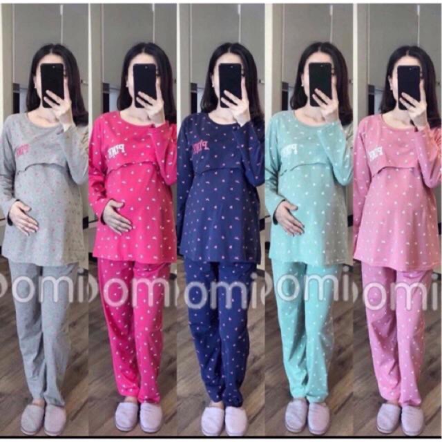 Bộ Pink bầu và sau sinh dài tay