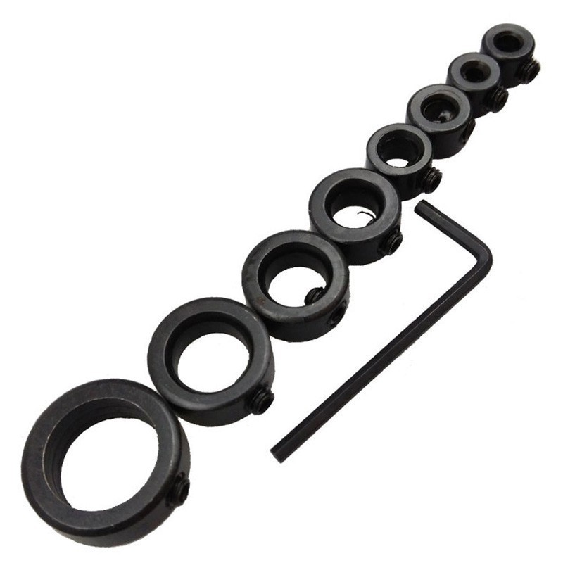 Set 8 vòng giữ mũi khoan có thể điều chỉnh dùng để khoan gỗ