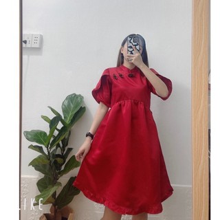 Đầm babydoll cổ tàu