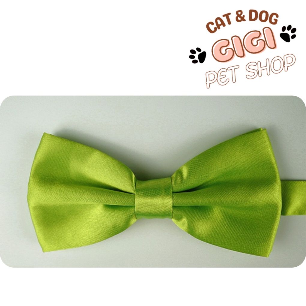 Vòng cổ hình nơ dễ thương nhiều màu có thể điều chỉnh kích thước phụ kiện cho thú cưng chó mèo - GiGi Pet Shop