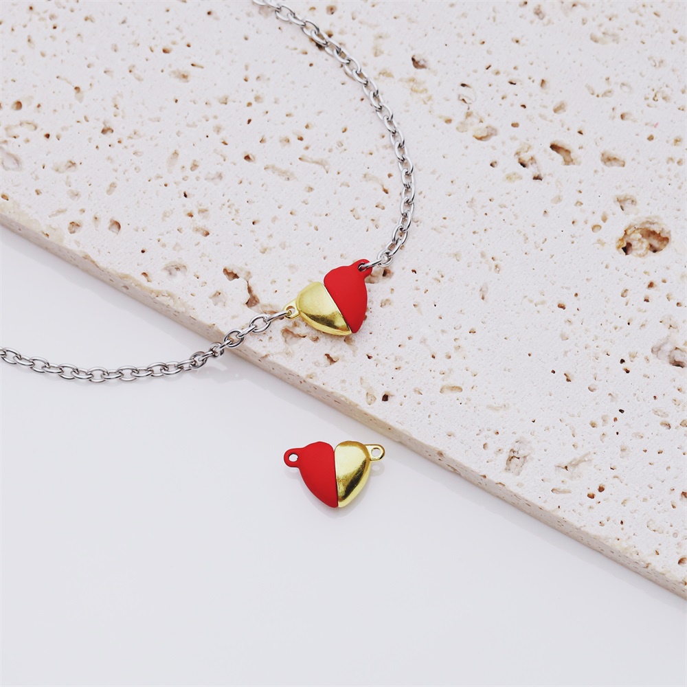 Set 5 khóa nam châm ST.KUNKKA hình trái tim dùng để làm vòng tay/ vòng cổ thời trang