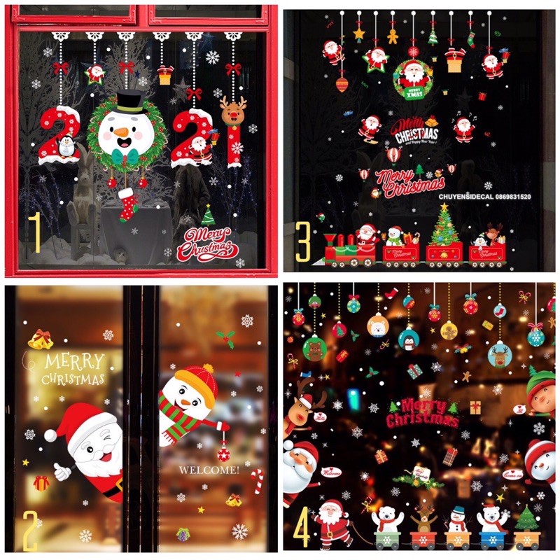 Decal Trang trí Noel 500 mẫu 2021 mới nhất