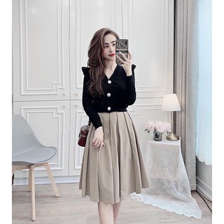 Áo cardigan cổ bèo nữ tính