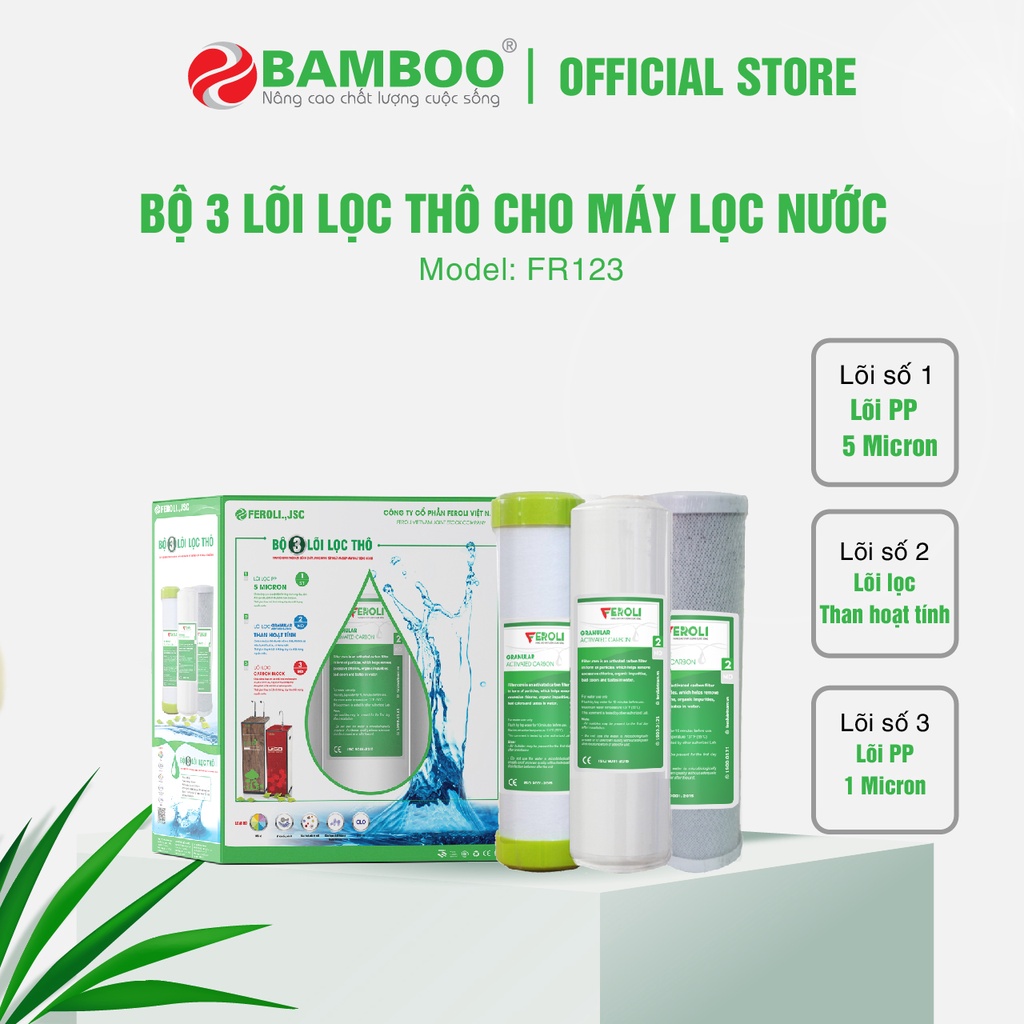 Bộ 3 lõi lọc Bamboo số 123