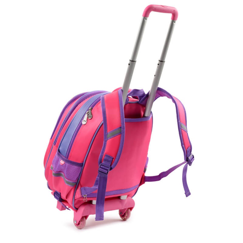 Balo cần kéo có bánh xe Mr Vui 949 cho học sinh cấp 1 hình nổi 3D