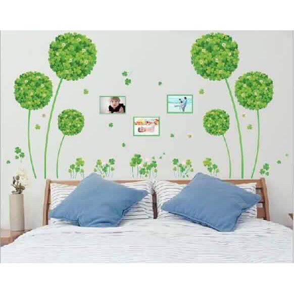 Decal dán tường Cỏ 3 lá