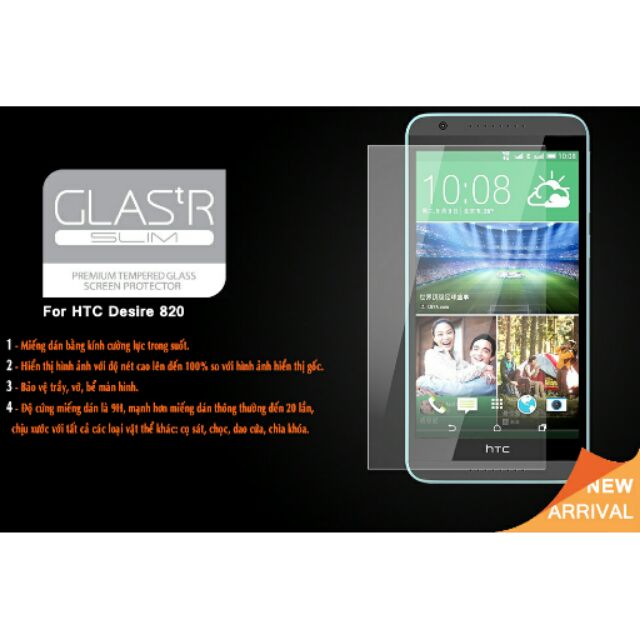 Kính cường lực HTC Desire 820