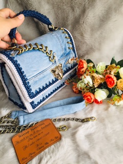 Set làm túi sợi phối vải jean!