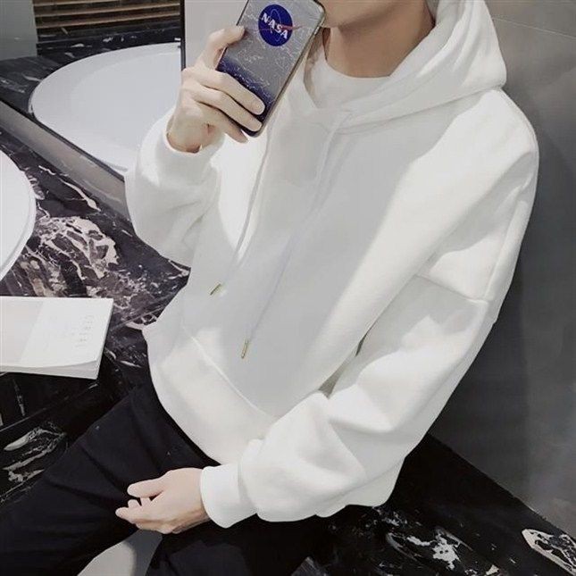 🔥HOT SALEÁo khoác mỏng có mũ dành cho nam học sinh Phong cách Hàn Quốc Thời thượng với trắng Hoodie Nhật Bản tra '