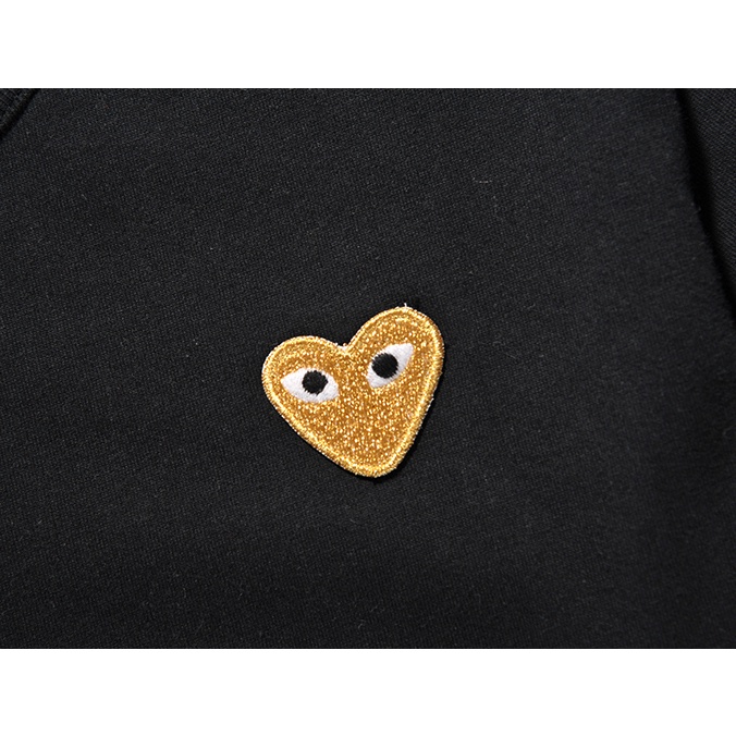 Phong cách Nhật Bản play comme des garcons CDG Mới Áo Thun Tay Ngắn In Hình Trẻ Trung Cho Nam Nữ